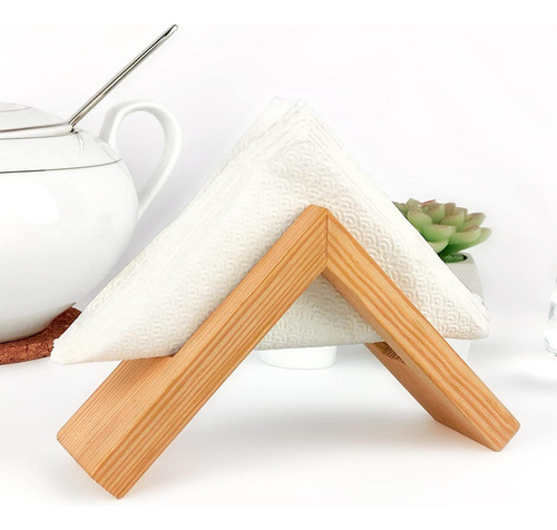 2 Dispensador De Servilletas De Servilletas De Madera Para