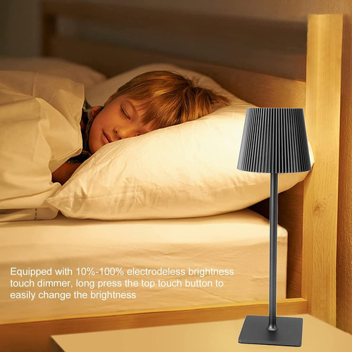 Lámpara Inalámbrica Batería Recargable Usb De Mesa Touch Led