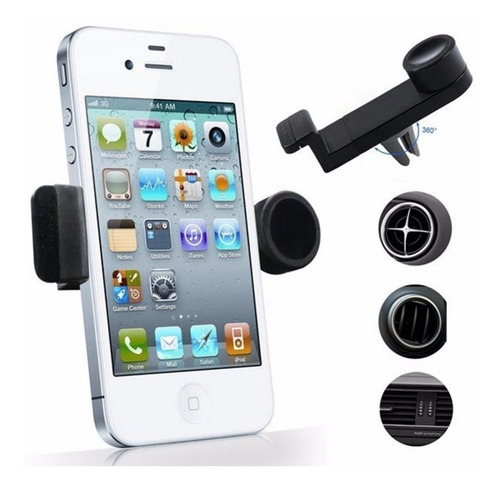 Imagen 2 de 2 de Soporte Celular Gps Universal Auto Rejilla Aire Ventilacion