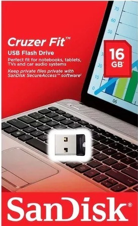 Pen Drive Sandisk Cruzer Fit 16gb Usb Mini Flash Drive