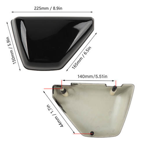 Cubierta Lateral Izquierda Con Panel Negro Trailbike, Abs Im