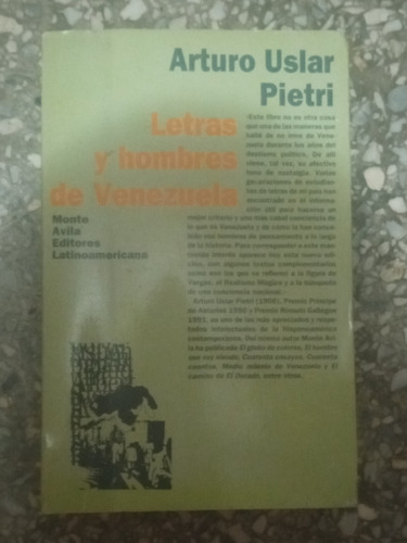 Letras Y Hombres De Venezuela - Arturo Uslar Pietri