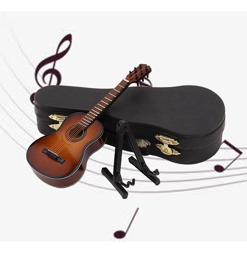 Mini Guitarra Con Soporte Y Estuche Para Niños