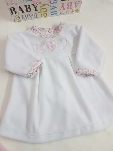 Vestido De Bebe En Plush De 0 A 3 Meses