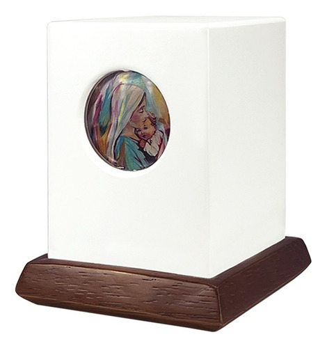 Urna Funeraria Infantil Para Cenizas Mdf Y Base De Madera