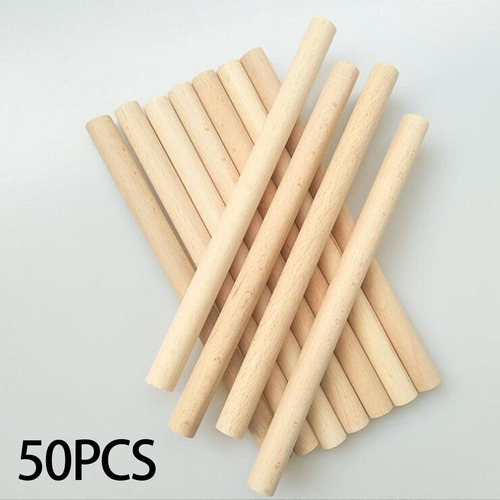 50 Uds. Palos De Madera Sin Pintar, Palitos De Madera Para