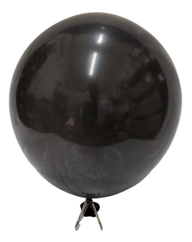 Globo Perlado 12 Pulgadas X25 Latex Color Negro