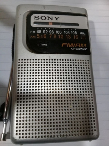 Sony Fm/am Icf-s10mk2 Usada Recepciona Ok ,aproveyalaa Yiaa! Negro (Usado)