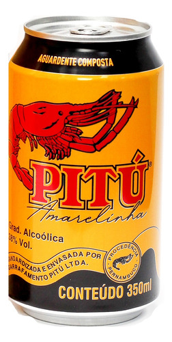 Cachaça Pitú Amarelinha Lata 269ml Original