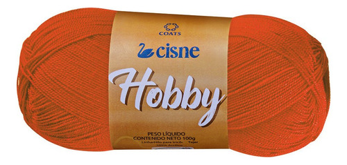 Hilo Para Tejer Cisne Hobby Por Ovillo - 100gr Color Naranja Fluo 00388