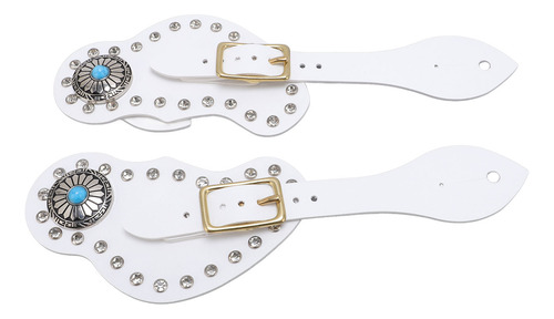Juego De Correas Con Forma De Espolón Blanco Y Blanco, 2 Pie