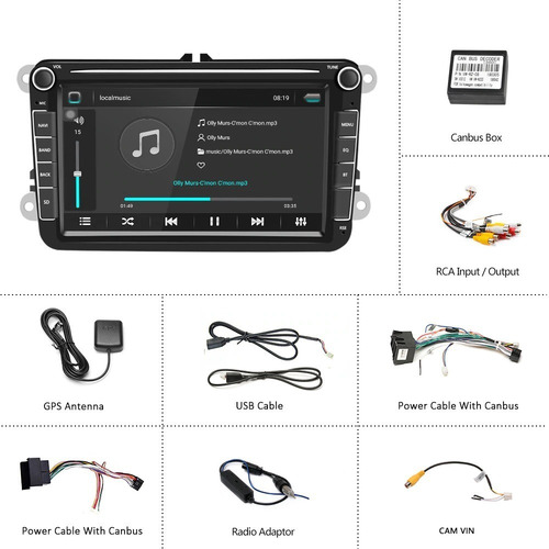 Estereo Multimedia Android 10 Carplay, Vento, Passat, Amarok