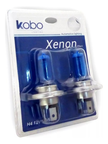 Lampara H4 Blue Vision Efecto Xenon Kobo 55w El Par