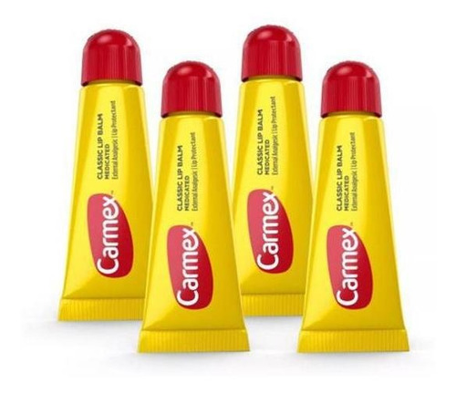 Carmex Hidratante Labial 4 Unidades Bisnaga Tradicional