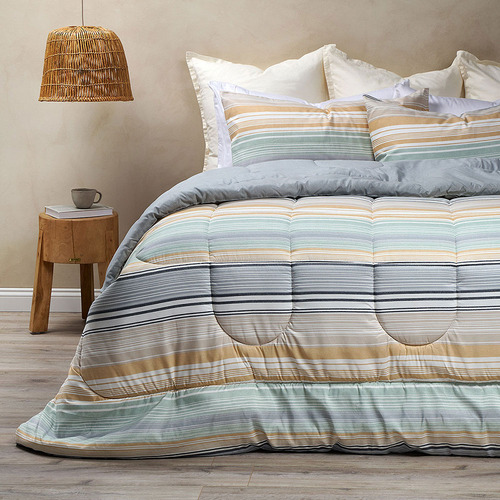 Plumón Reversible Soft Touch Alirio Azul King