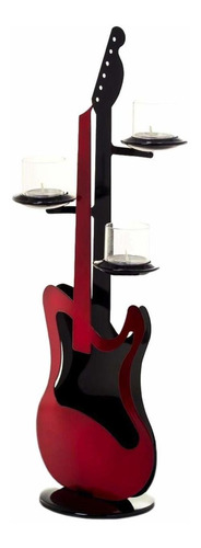 Candelabro Guitarra Simbolo Musical Hecho Mano