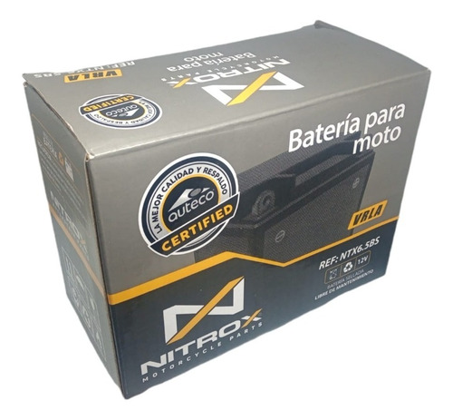 Bateria Nitrox Akt 125 Nkd /sl Ntx6.5bs