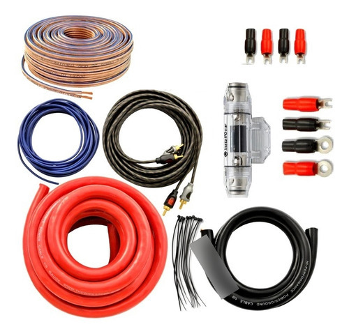 Kit Cables Cca Amplificador Subwoofer Auto Premium 2 Awg