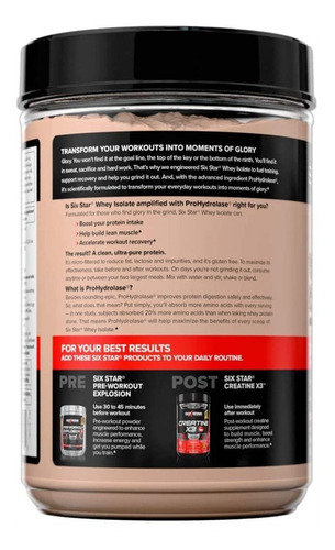 Imagen 4 de 6 de Proteina Six Star Whey Isolate Plus , 1.40lbs 20serv