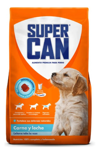 Supercan  Comida Para Cachorro De Carne Y Leche 25 Kg