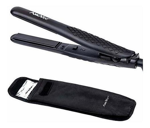 Amovee Mini Styler Del Pelo Recto De Temperatura Ajustable A