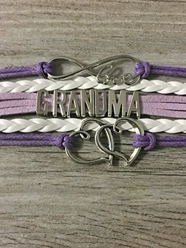 Pulsera Abuela Infinity Regalo Perfecto - Azul Y Rosa