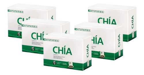 Kit X5 Chia Omega 3 Natufarma Sin Tacc X 150 Comprimidos