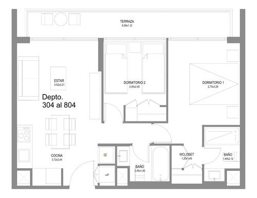 Departamento Nuevo En Calle Santa Cristiana, Comuna De Macul