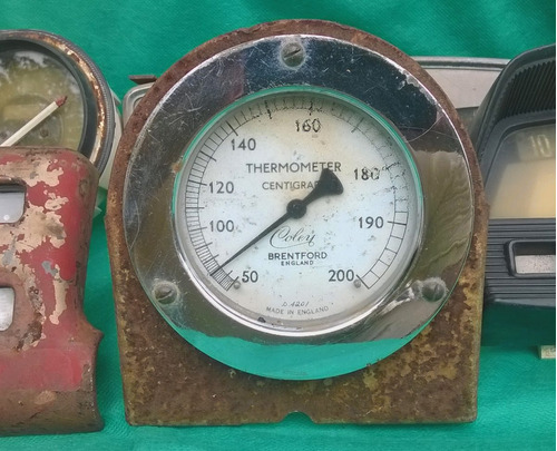 Antiguo Reloj De Temperatura Para Auto - Leer Descripción