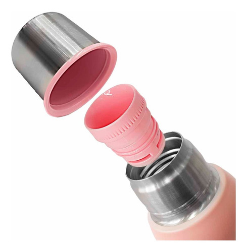 Imagen 3 de 8 de Termo Acero Inoxidable Explorer 750 Ml Rosa 24hs Frio Calor