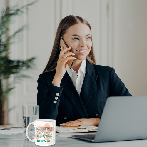 Caneca Personalizada Secretária - Profissões Cerâmica 325ml