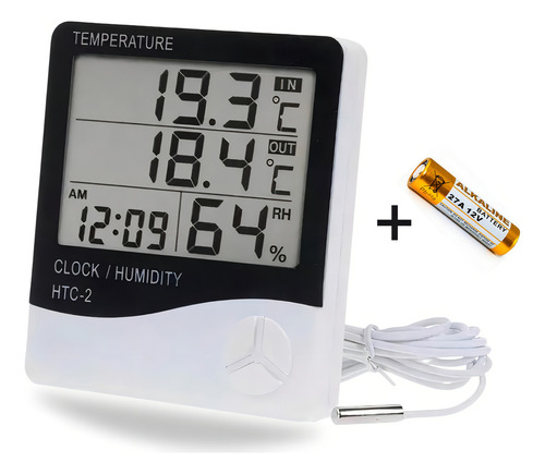 Termo-higrômetro Relógio Digital Umidade Temperatura Ar