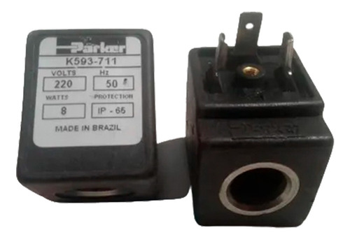 Solenoide Parker K593-711 220v 50hz 8w Ip 65 / 13mm Diámetro