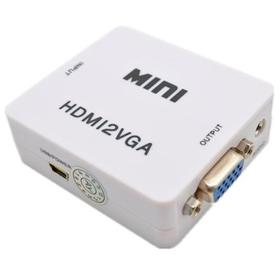 Adaptador Cable Conversor Hdmi A Vga Video Audio Full Hd