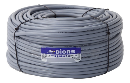 Rollo X 50mts Cable Superplástico Gris 3x6mm Contacto Colon