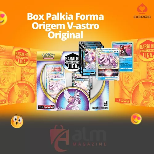 Box Pokémon Batalha de Liga do Palkia Forma Origem V-ASTRO : :  Brinquedos e Jogos