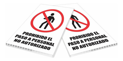 Letrero Prohibido El Paso A Personal No Autorizado 20x30cm 2