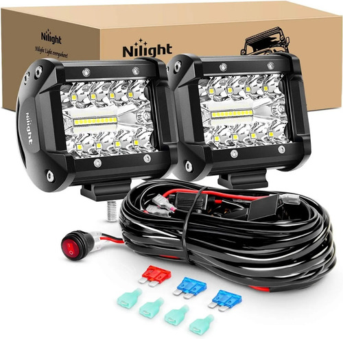 Barra De Luces Led, Faro Externo Carro Cable Luces Nilight 