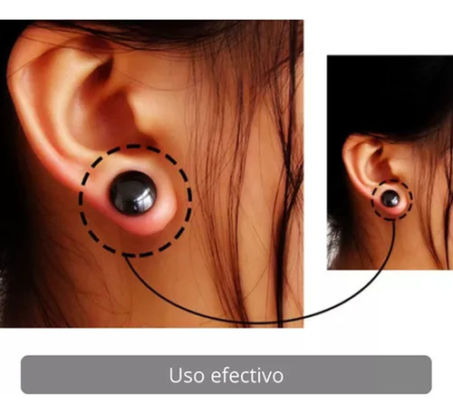 Par De Aretes Pendientes Magnéticos Negros