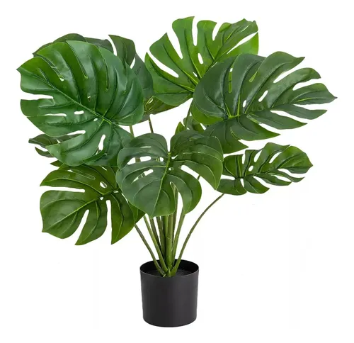 comprar Planta Artificial Con Maceta Monstera 60cm Decoracion Hogar