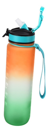 Botella De Agua Portátil Naranja Mate De 1000 Ml Para Deport