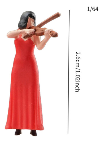 Figuras De Banda A Escala 1/64, Maqueta De Violinista