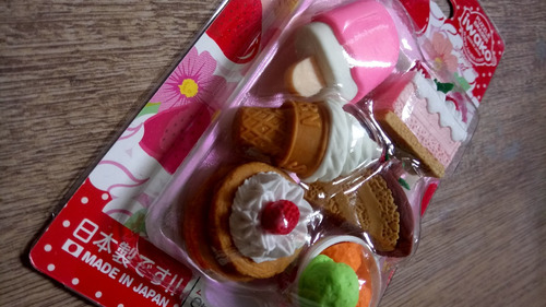 Kit 6 Borrachas Iwako Formato De Doces Sorvetes Bolos