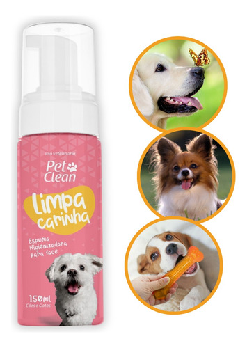 Limpa Carinha Limpador De Face Cães E Gato 150ml - Pet Clean