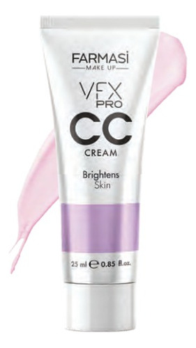 Cc Cream Vfx Pro Correctora Iluminadora Farmasi 25ml Tono Morada