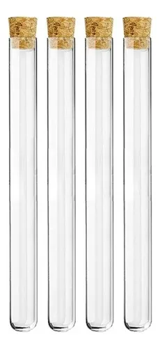 comprar 20 Tubos De Ensayo Fondo Redondo  18x150 Mm Vidrio C\u002Fcorcho 