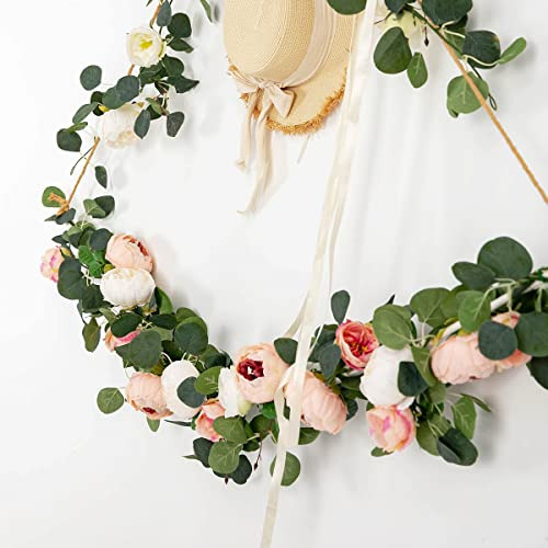 Juego De 2 Guirnaldas De Flores Artificiales De 11.2 Pi...