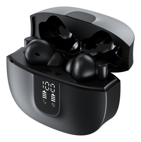 Audífonos In-ear Bmani T63 Inalámbricos Con Pantalla Digital Negro