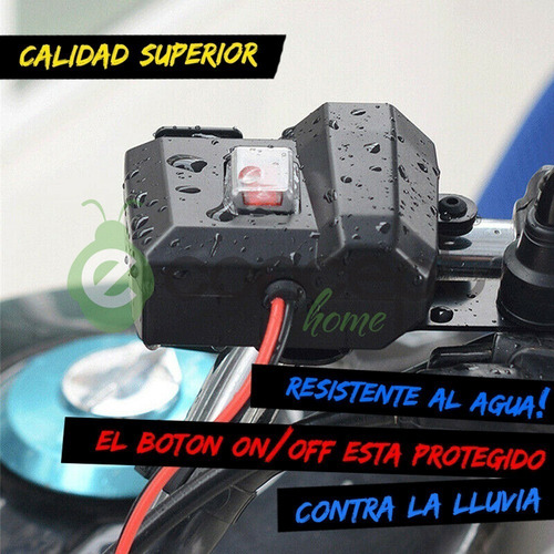 Imagen 10 de 10 de Cargador Usb Doble Con Toma 12 Volt Y Voltimetro Para Moto