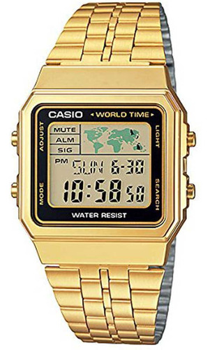 Relógio Casio Original Vintage World Time A500wga-1df